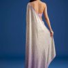 Lavender Purple Ombre Sequins Saree With An Embellished Border
