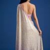 Lavender Purple Ombre Sequins Saree With An Embellished Border
