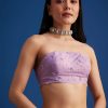 Lavender Purple Ombre Sequins Saree With An Embellished Border