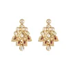 Gold Plated Kundan Polki Necklace With Earrings