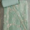 Green Tissue Embroidered Dress Material Suit