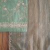 Green Tissue Embroidered Dress Material Suit