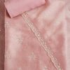 Pink Tissue Embroidered Dress Material Suit