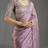 5905-lilac-organza-saree-with-embellished-scallop-border-2.webp Lilac Organza Saree With Embellished Scallop Border