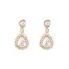 Silver Plated Gold Kundan Short Necklace Set With Earrings