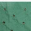 Green Scallop Border Organza Saree With Unstitched Blouse