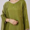 Green Silk Palazzo Set With Zari And Sequins Work