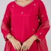 Pink Silk Palazzo Set With Zari And Sequins Work