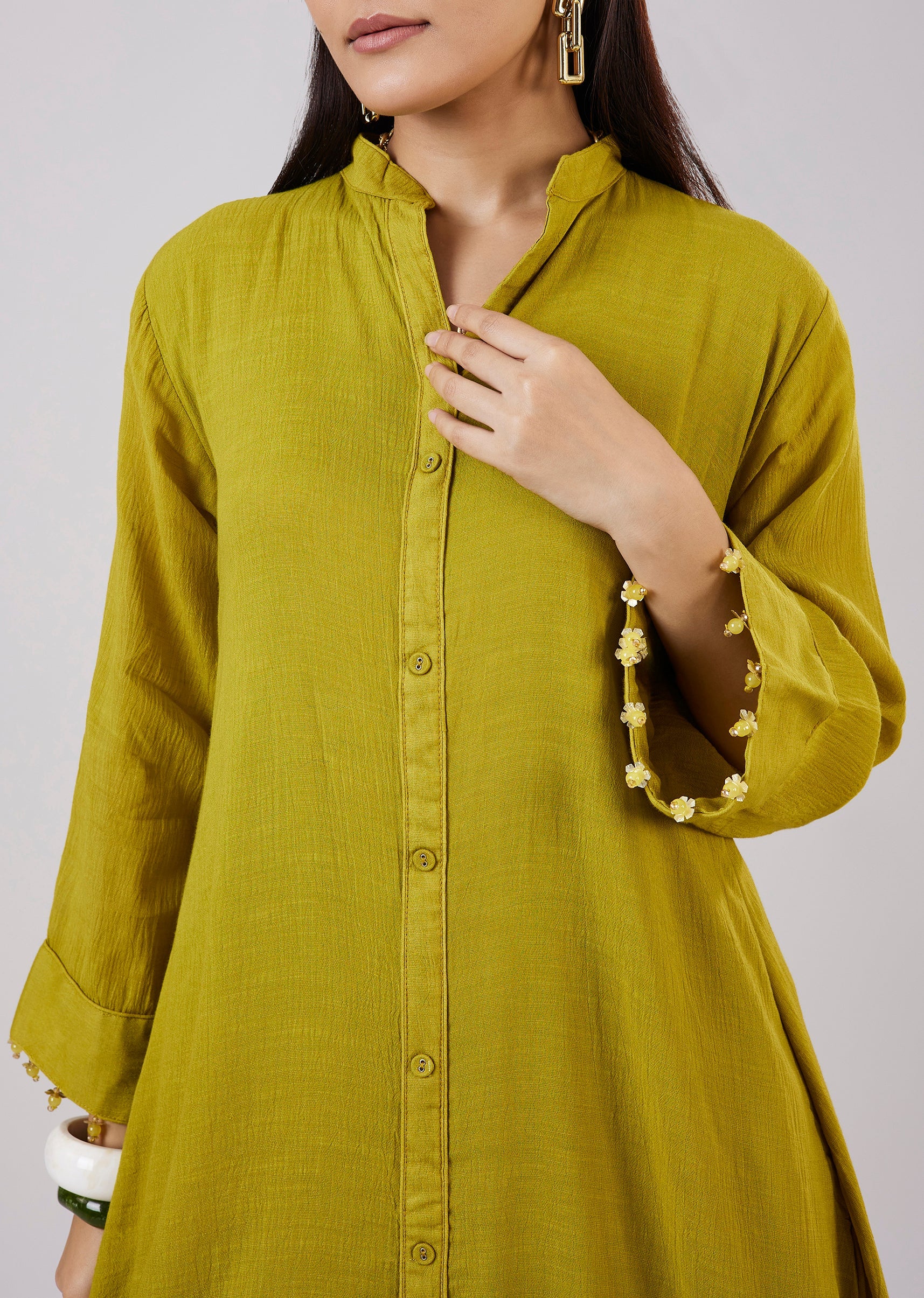 Green Cotton Coord Set
