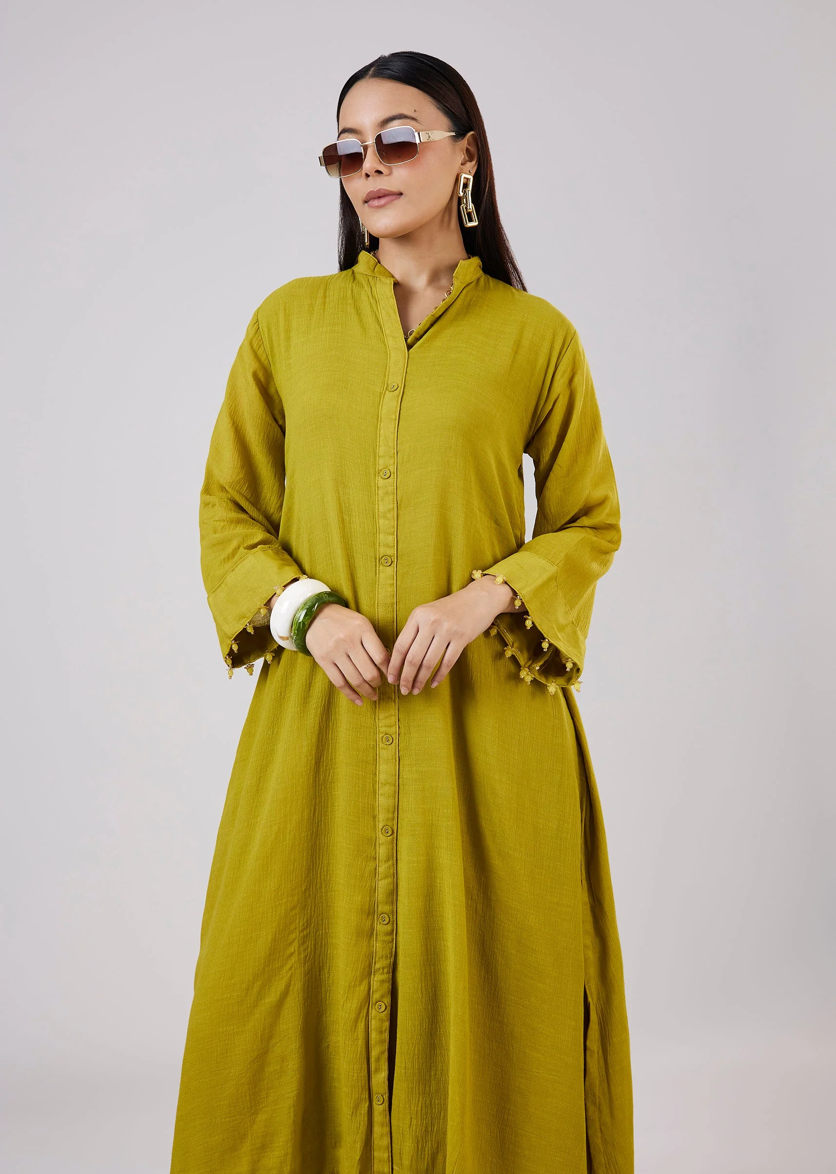 Green Cotton Coord Set