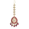Gold Plated Kundan Polki Choker Necklace Set With Earrings And Maangtikka