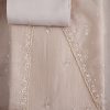 Beige Tissue Embroidered Dress Material Suit