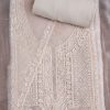 Grey Organza Embroidered Dress Material Suit