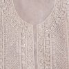 Grey Organza Embroidered Dress Material Suit