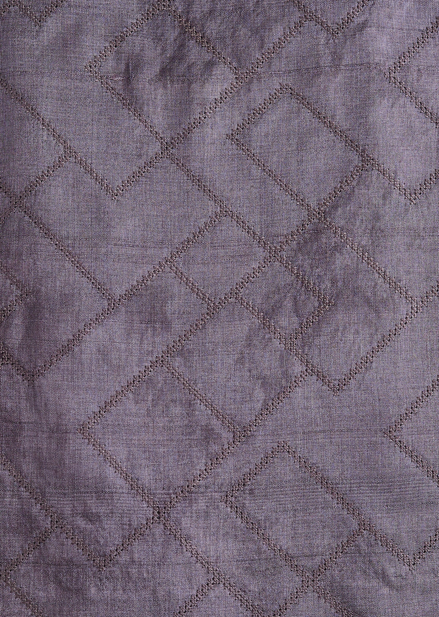 Grey Tussar Embroidered Suit