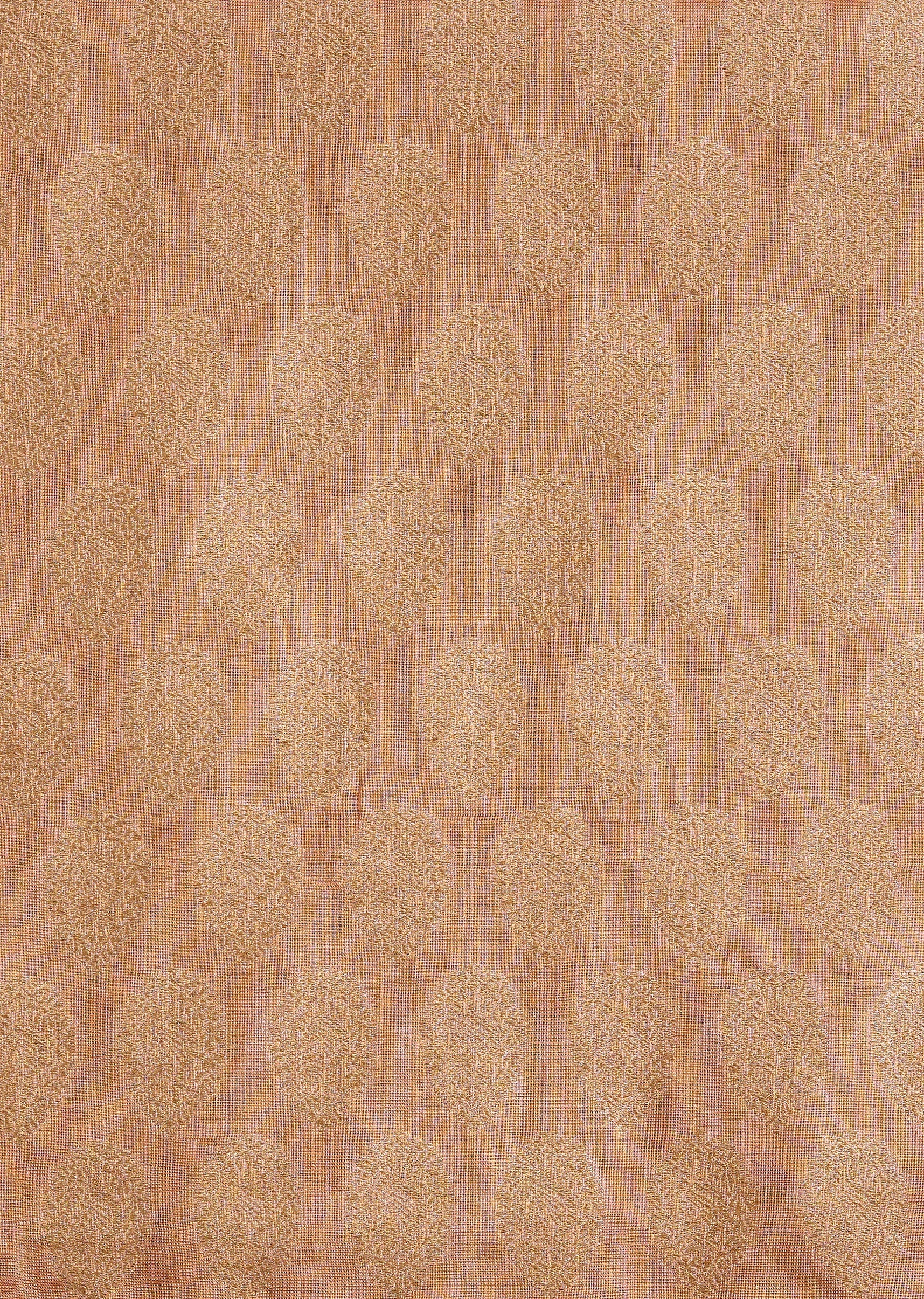 Peach Brocade Dress Material Suit