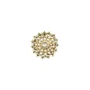 White Stone And Green Accent Kundan Polki Ring