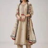 Beige Handwork Chanderi Kurta Set