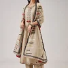 Beige Handwork Chanderi Kurta Set