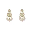 Floral Kundan Pearl Drop Earrings
