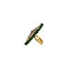 Gold Plated Red Kundan Polki Ring