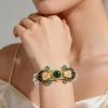Gold Plated Green Kundan Polki Kadas