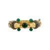 Gold Plated Green Kundan Polki Kadas