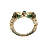 Gold Plated Green Kundan Polki Kadas