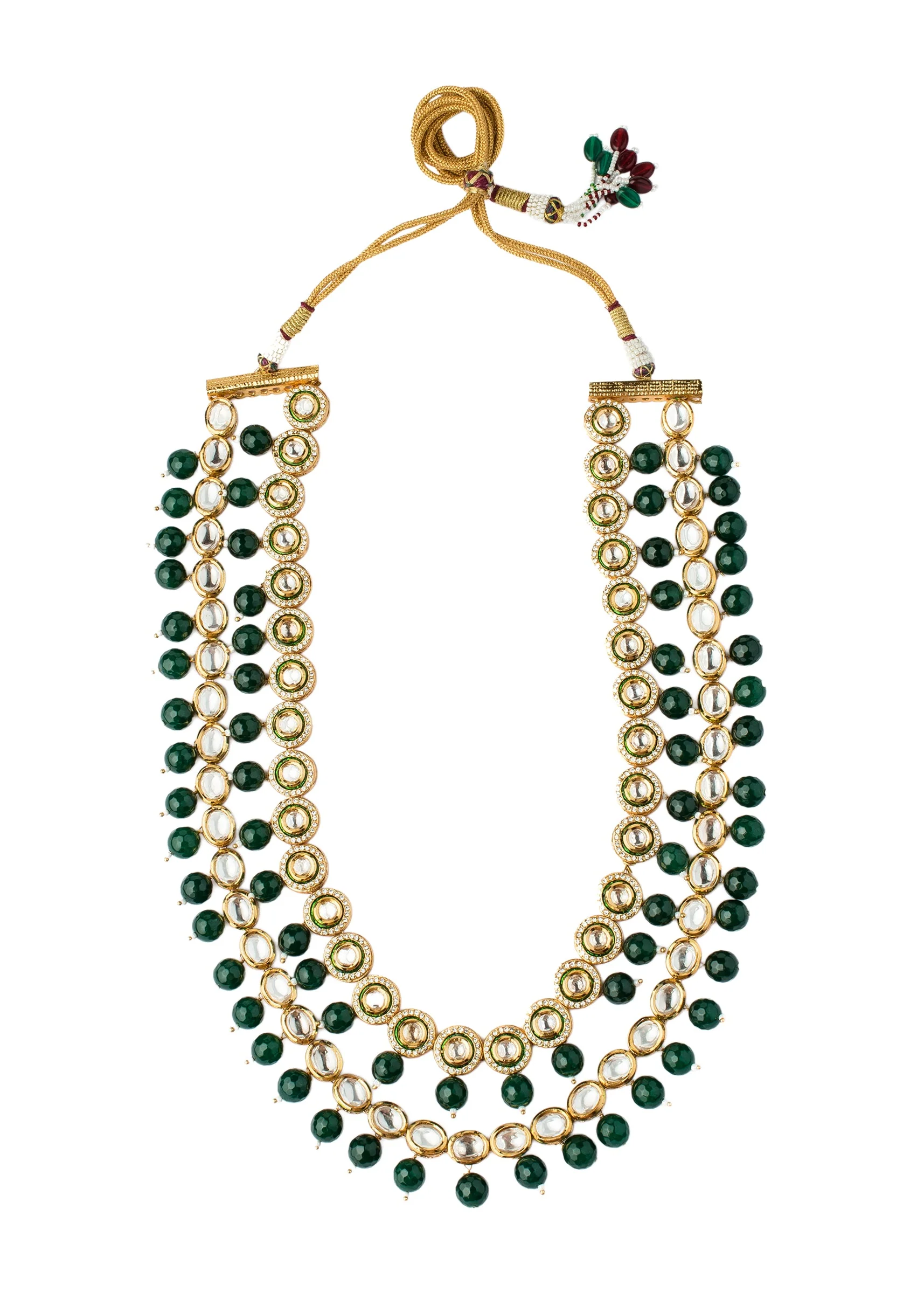 610-gold-plated-green-kundan-polki-long-necklace-set-1.webp Gold Plated Green Kundan Polki Long Necklace set