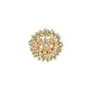 Pearl Embellished Gold Plated Green Kundan Polki Ring