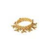 Sparkling Gold Plated Kundan Polki Bangles With Dangling Embellishments