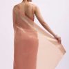 Peach Zari Woven Chanderi Saree With Unstitched Blouse