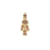 Gold Plated Red Synthetic Stone Earrings