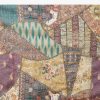 Green Tassel Block Printed Saree with Unstitched Blouse