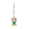 Gold Plated Green Kundan Polki Necklace Set With Earrings And Maangtikka