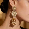 Gold Plated And Kundan Polki Earringss