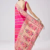 Rani Pink Woven Saree With Unstitched Blouse