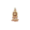 Gold Plated Red Stones Kundan Polki Necklace Set With Earrings