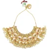 Multicolored Kundan Polki Necklace Set With Earrings
