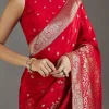 Red Dola Silk Woven Saree