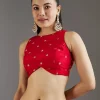 Red Dola Silk Woven Saree