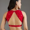 Red Dola Silk Woven Saree