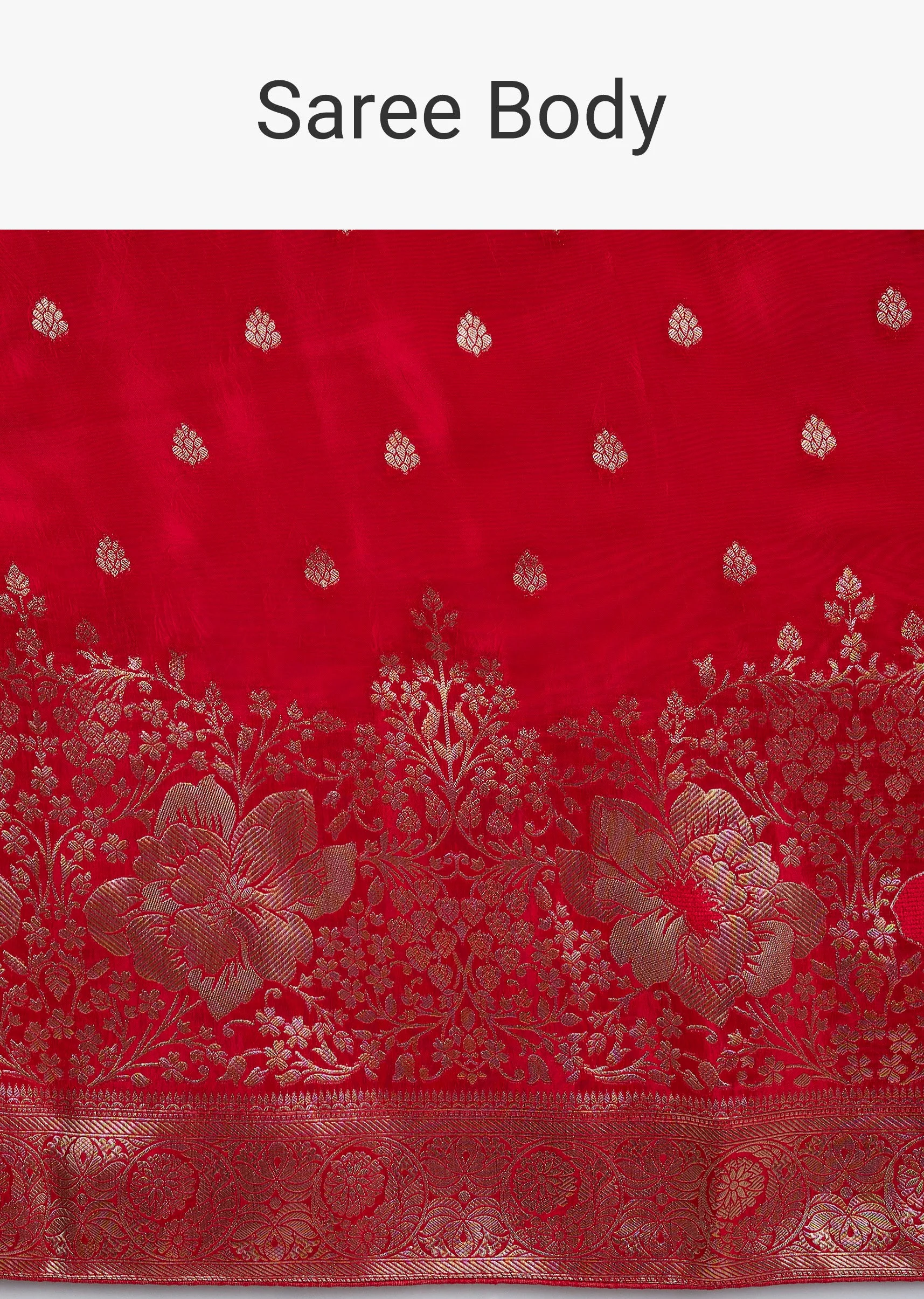 Red Dola Silk Woven Saree