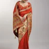 Rust Dola Silk Paithani Saree
