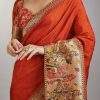 Rust Dola Silk Paithani Saree