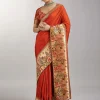 Rust Dola Silk Paithani Saree
