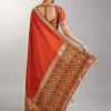Rust Dola Silk Paithani Saree