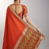 Rust Dola Silk Paithani Saree