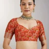 Rust Dola Silk Paithani Saree