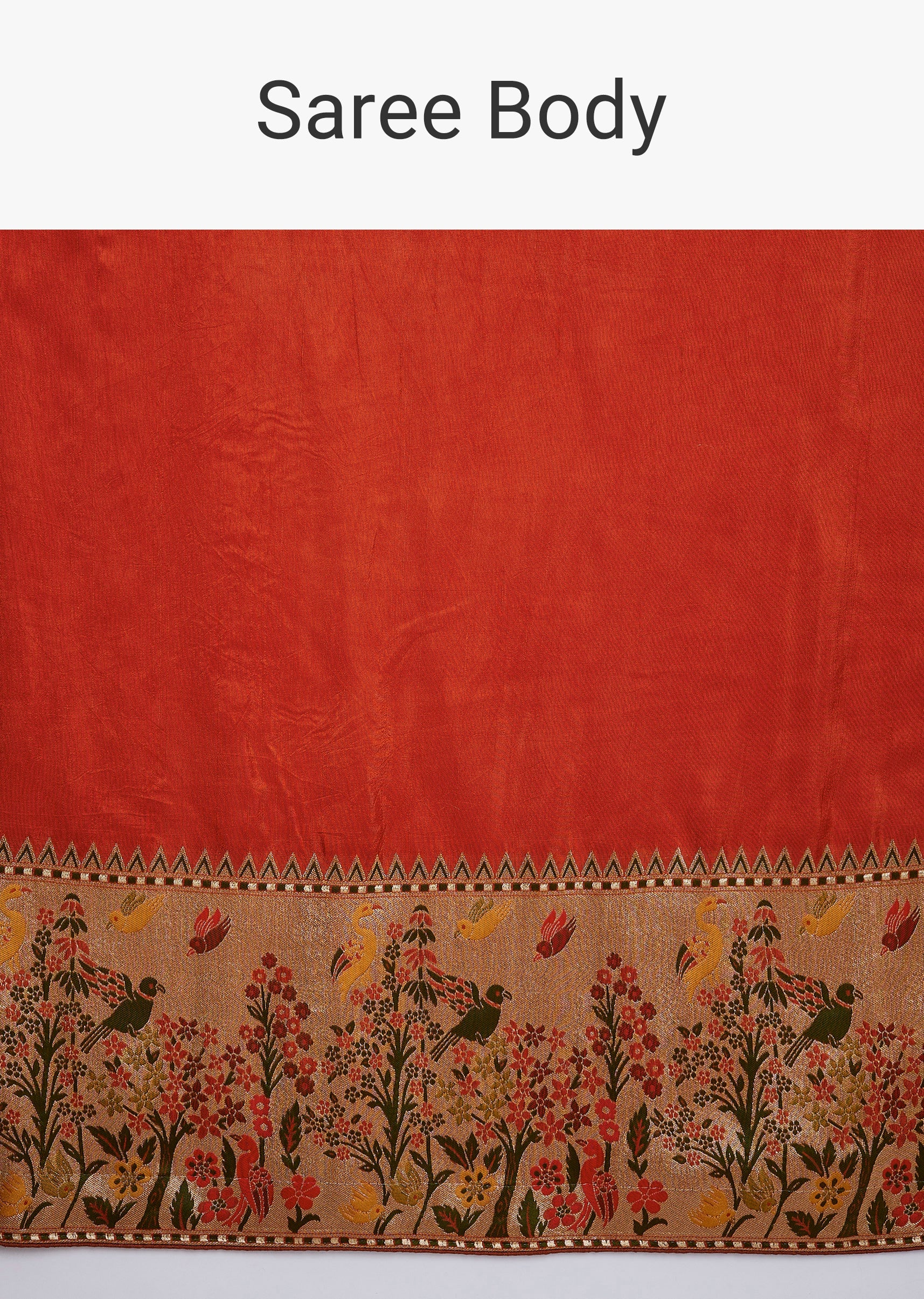 Rust Dola Silk Paithani Saree